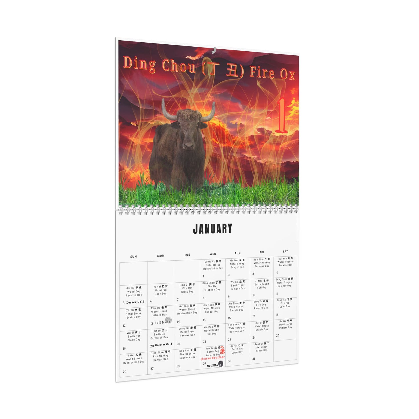 2025 Bazi Chinese Astrology Wall Calendar