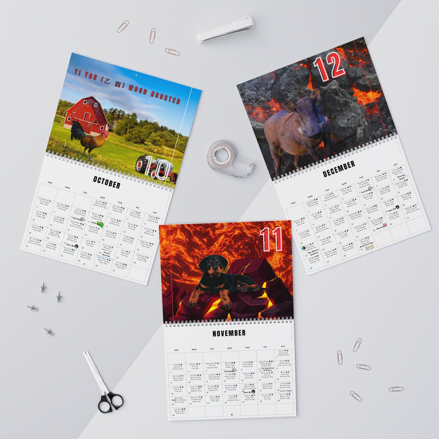 2025 Bazi Chinese Astrology Wall Calendar